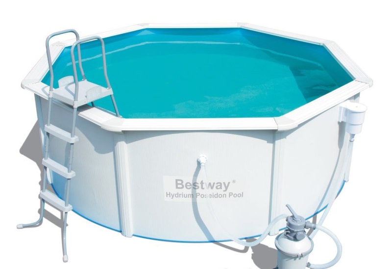 Стальной бассейн Bestway 56571 BW, Hydrium Pool Set 360х120см, 10990л, фильтр-насос, лестница фото 3